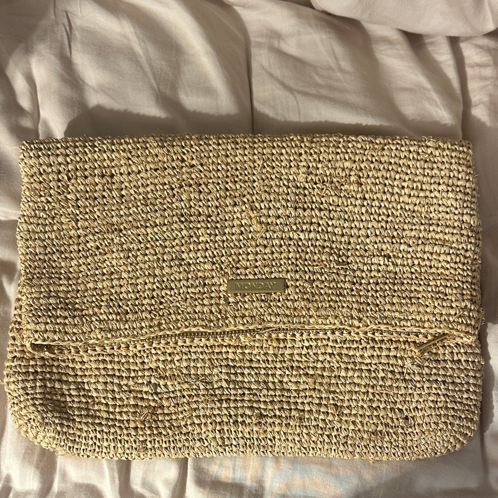 Monday swimwear straw bag